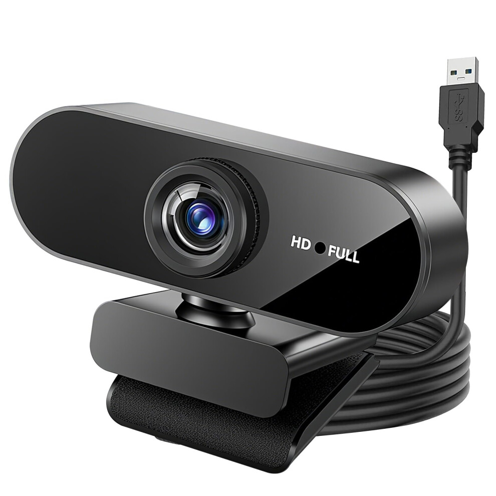 Webcam For Pc With Microphone Hd 1080P Usb Webcams Noise Cancellation Wide Angle Lens Auto Correction Usb For Zoom Skype Facetime Windows Linux Light 9475618304191