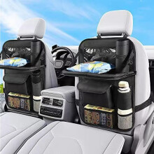 2 Pack Car Seat Organiser, Car Storage with Foldable Dining Table