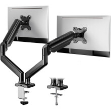 ErGear Dual Monitor Arm Desk Mount for 17 to 32 Inch Curved Flat Screens, Dual Monitor Stand Holds up to 10kg, Double Gaming Screen Arm Support VESA