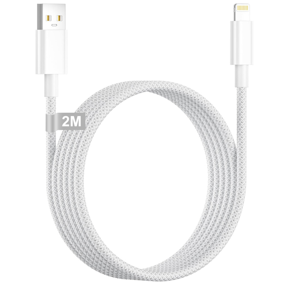 Iphone Charger Cable 2M, [. Mfi Certified] Lightning Cable 2M Iphone Fast Charger Cable Usb To Lightning Cable Iphone Charging Cable Lead Wire Fo 1258319993295