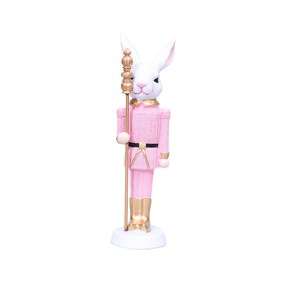 Semoic Easter Nutcracker Resin Sculpture Holiday Doll Home Desktop Decoration Cute Ornaments