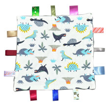 Eyands Baby Tag Blanket, Cotton and Plush Soft Taggy Blanket with Tags for baby gift
