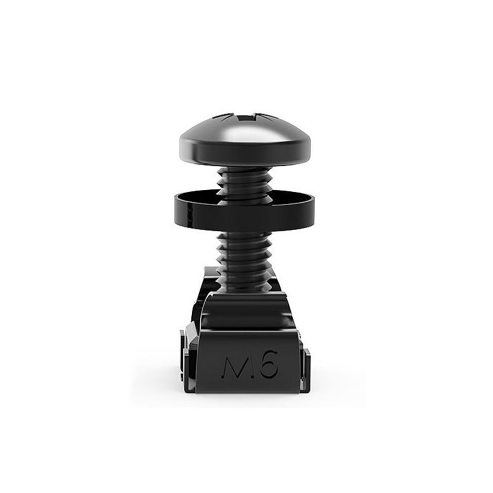 50Pcs M6x16mm Cabinet Screws Rack Mount Cage Nuts Screw Washers For Server Chassis Distribution Shelves Routers,Black 4711443677433