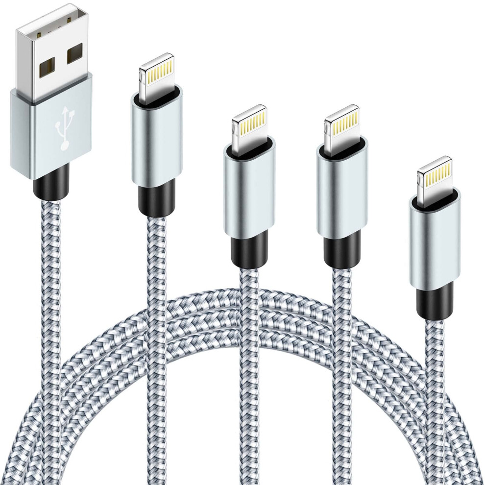 Idison Iphone Lightning Cable 4 Pack, Iphone Charging Cable 2M,2M,3M,1M,Mfi Braided Nylon Apple Iphone Charger Cable, Compatible With Iphone 13, 12, 5005845905027