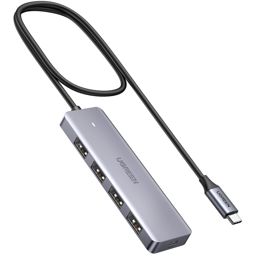 Ugreen Usb C Hub, Slim Type C To 4 Port Usb 3.0 Adapter 60Cm Extension Cable, 5Gbps High-Speed Usb Splitter Compatible With Thunderbolt 3 Macbook Pro 8338965855420
