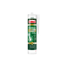 UniBond Outdoor Window and Door Frame Sealant, Premium Silicone Sealant Suitable for Use on Various Materials*, Waterproof and Weather Resistant, Whi