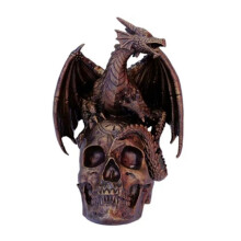 Fliegende Drachenschädelstatue, Statuen, Figur, Halloween-Ornamente, Coole Wohnungs-Nachttisch-Dekoration, Skulptur