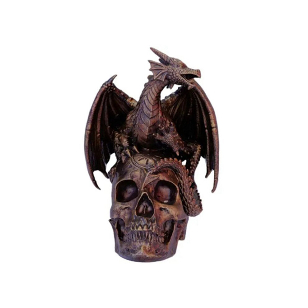 Semoic Flying Dragon Skull Statue Statues Figurine Halloween Ornaments Cool Apartment Bedside Table Decoration Sculpture