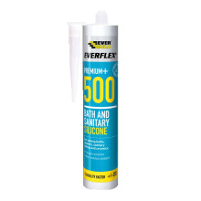 Sika SikaSeal Sanitary Silicone + (Previously Everflex 500), Waterproof – Anti-Fungal – Quick Curing – Translucent – 295ml