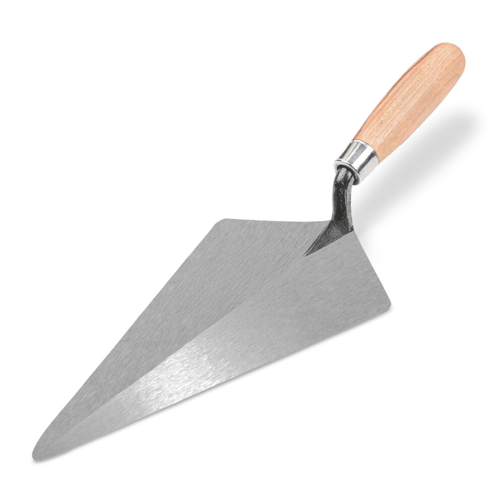 11" Bricklayers Trowel Â Pointed Carbon Steel Blade With Wooden Handle Â Ideal For Bricklaying, Cement Spreading & Masonry Work 5470997341731