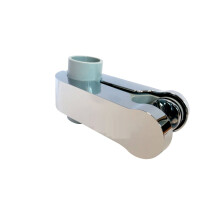 Aqualisa Pinch Grip sliding handset holder - 25mm - Chrome/Grey