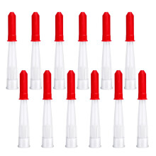 12 Pieces Spare Silicone Sealant Nozzles, Silicone Tube Nozzles Resealable Sealant Nozzle with 12 Pcs Red Caulk Cap Covers for Bathroom Kitchen Finis