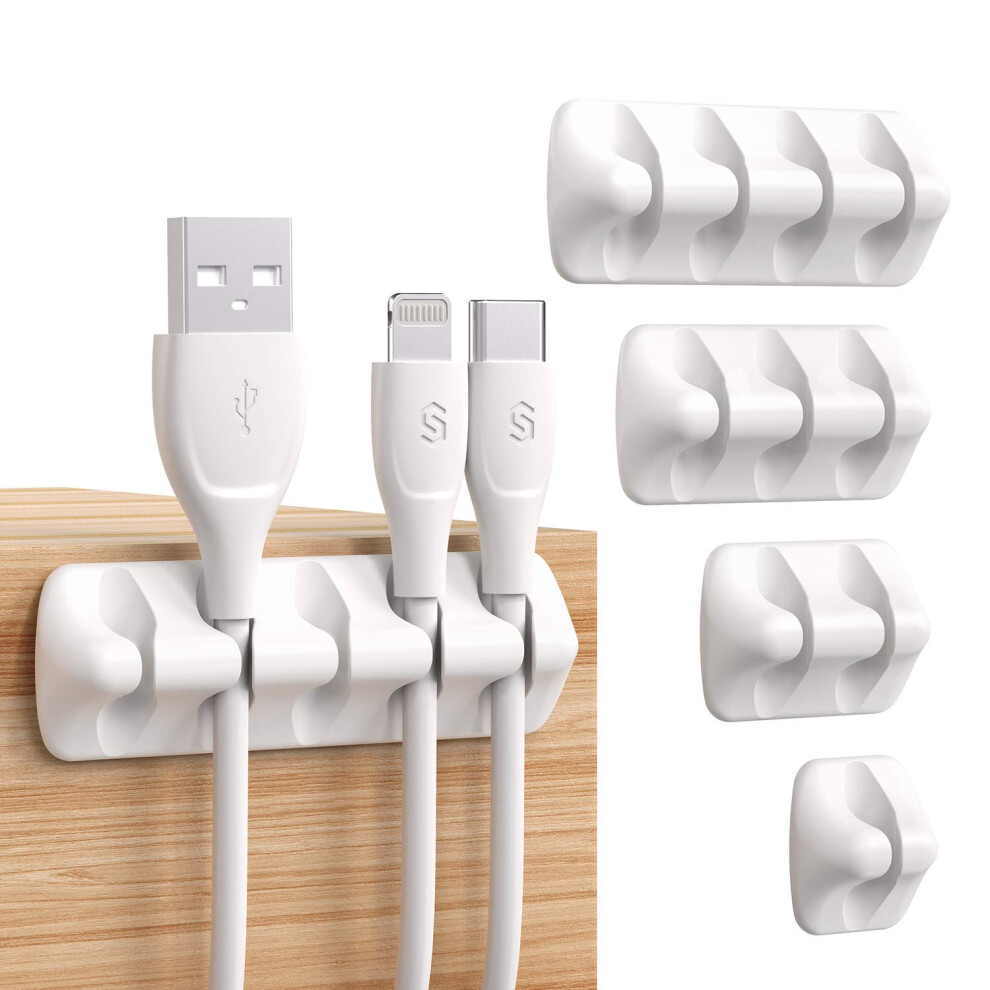 Syncwire Cable Clips, Cord Organizer Cable Management Self Adhesive Usb Cable Holder System For Organizing Cable Cords, Ideal For Home, Office, Car, 5691143720396