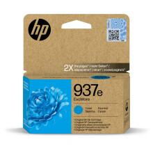 HP 937e EvoMore Cyan Original Ink Cartridge - Works OfficeJet Pro 9120e, 9122e, 9125e, 9130e, 9132e, 9135e, 9720e, 9730e Printers