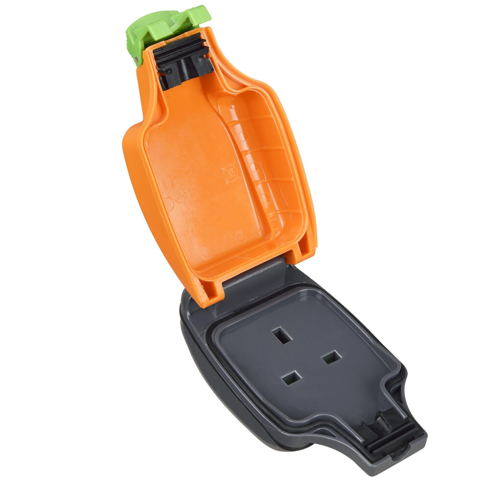 Masterplug Rewireable Weatherproof Outdoor Inline Socket, 13 Amp, 17 X 6.5 Cm, Orange 8026639466910