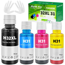 31 32XL Ink Compatible with HP 31 32XL ink refill bottles for Smart Tank 5105 5107 7605 7005 7305 7007 7307 6005 6006 Smart Tank Plus 570 315 319 455