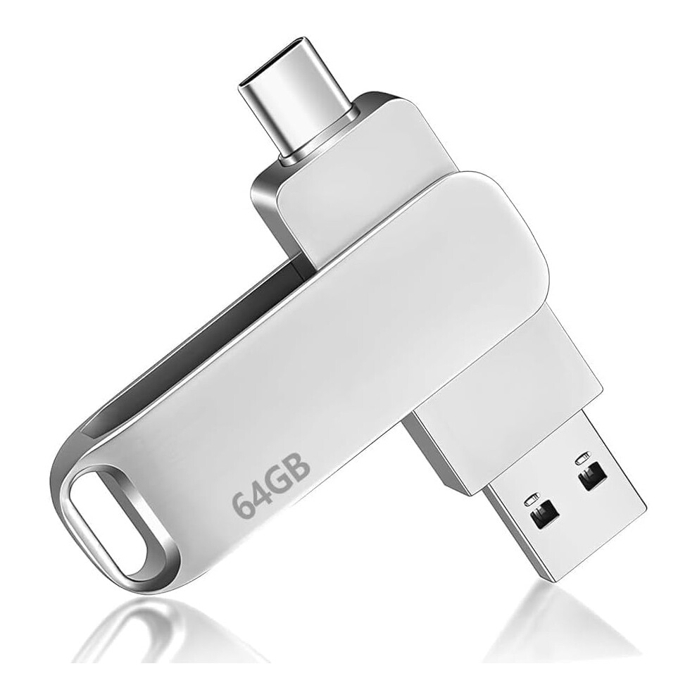64Gb Usb Memory Stick 3.2 Type-C Dual Flash Drive For Pc, Tablet, Mac, Macbook, Flash Drive Smart Phone High-Speed Memory Stick For Store Songs Photo 3628922120094