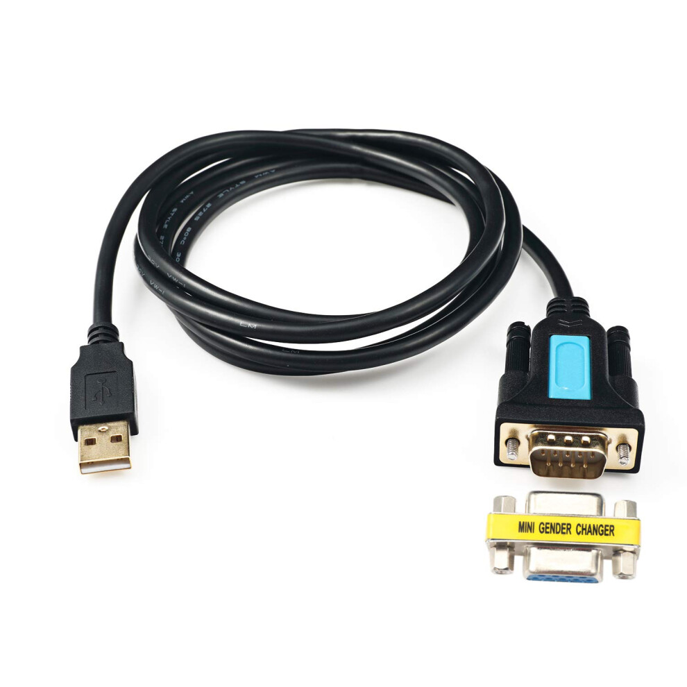 Cabledeconn Usb To Rs232 Adapter With Prolific Pl2303 Chipset Usb2.0 Male To Rs232 Female Db9 Serial Cable 2M 6Ft For Windows Xp,Windows Vista,7,8,10 9458368998940