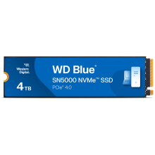 WD Blue SN5000 4TB SSD, M.2 2280 NVMe SSD, Read speeds up to 5500 MB/s, PCIe Gen4, nCache Technology, Free Acronis True Image data migration software