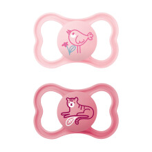 MAM Pacifier with Ventilated Shield, from 16 Months, with Symmetrical, Flat and Flexible Silicone Teat of Easy Acceptance, with Self-Sterilizing Box,