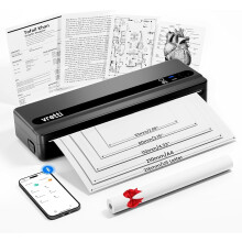 vretti Portable Printer, PB821 Inkless Printer A4, Compatible with Android and iOS, Portable Thermal Machine for Travel, Home, Study, Office