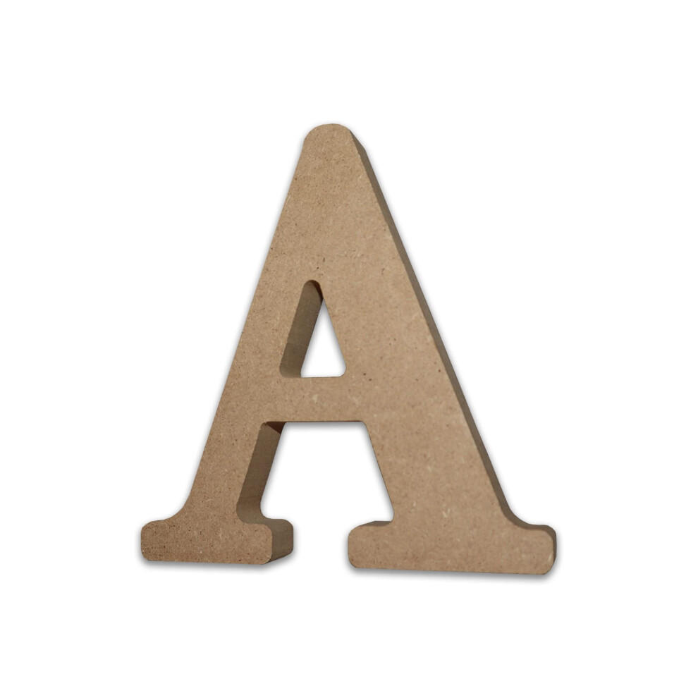 Wooden Letters For Crafts & Decor - Large Free Standing Mdf Letter A (13Cm High X 2Cm Deep) Habercrafts