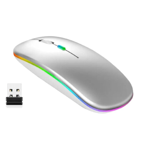 Wireless Mouse, Wireless Led Rechargeable Mouse for Laptop Notebook, PC, Computer, Desktop, Gaming, MacBook, Slim Optical Mouse 1600 Adjustable DPI,