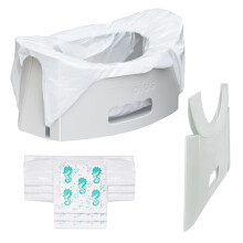 Potette Fold ‘N’ Go Travel Potty – Compact Portable Potty for Toddlers & Kids | Foldable Baby Toilet Seat with 3 Disposable Liners | Ideal for