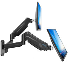 BONTEC Monitor Wall Mount Bracket for 13-32" Screens, Gas Spring Adjustable Monitor Arm, Height Adjustable, Tilt, Swivel & Rotate, VESA 75x75, 100x10