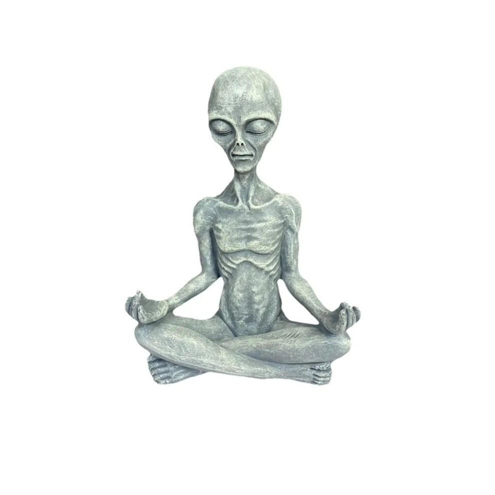 Semoic Outdoor Space Alienornaments Garden Resin Statue Figurine Home Decoration Garden Yard Decoration Outdoor Miniatures A
