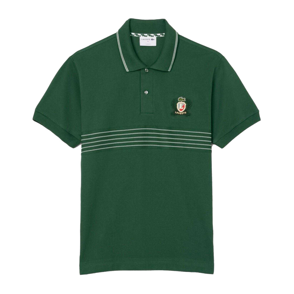 Lacoste (L, ) Mens L.12.12 Embroidered Classic Polo Shirt Green