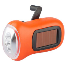 Torcia Solare A Manovella, Luce di Emergenza A LED, Torcia per Tenda, Escursionismo, Campeggio e Attrezzatura per La Sopravvivenza