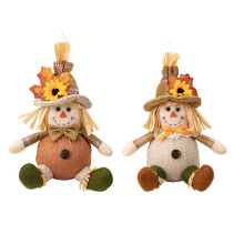 2 Stück Erntezeit-Puppen, Handgefertigte Sitzpuppen für die Herbsternte, Tischdekoration für Zuhause und Zimmer