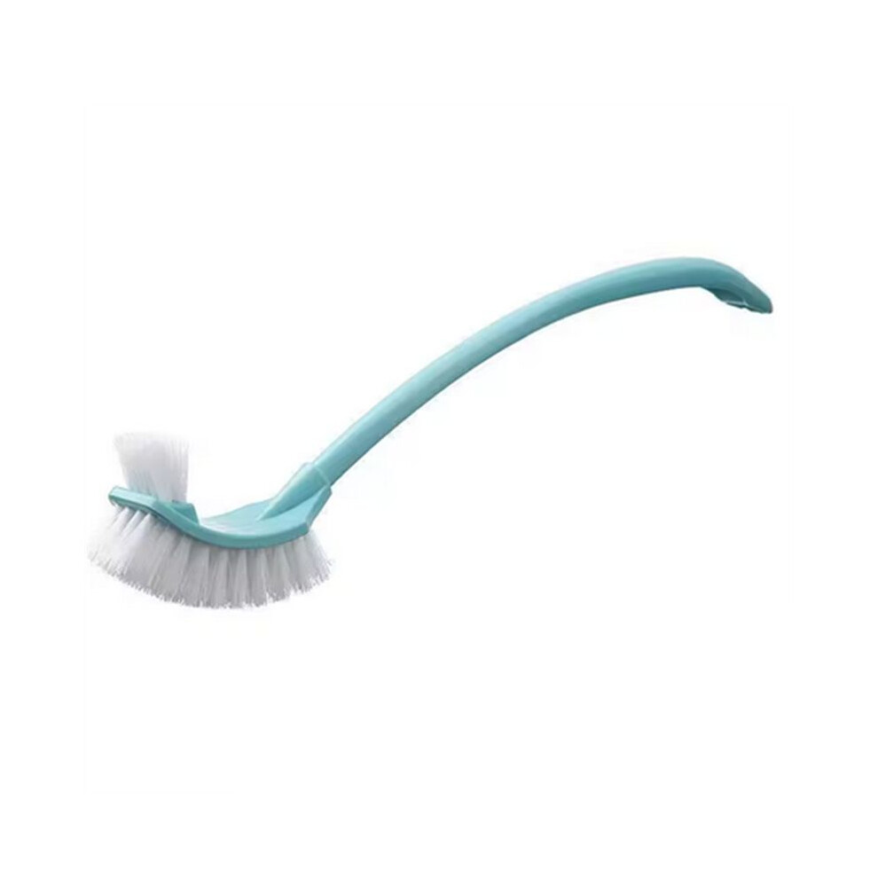 Semoic Multi-Function Double Clean Toilet Brush Soft Hair Curved Brush Bathroom Cleaning Long Handle Corner Brush B