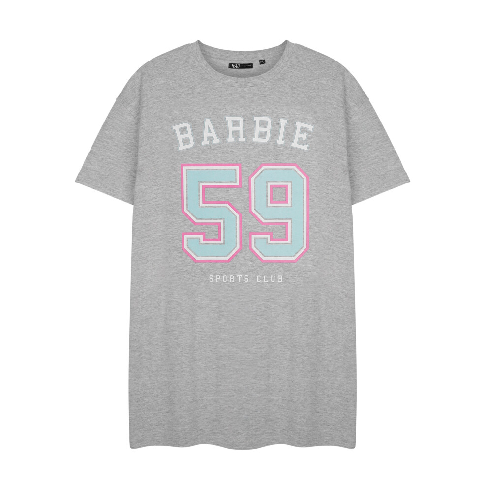Barbie (Medium) Short Sleeve Nightdress (Womens ) Grey