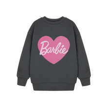(11-12 Years) Barbie Sweatshirt (Girls Grey)