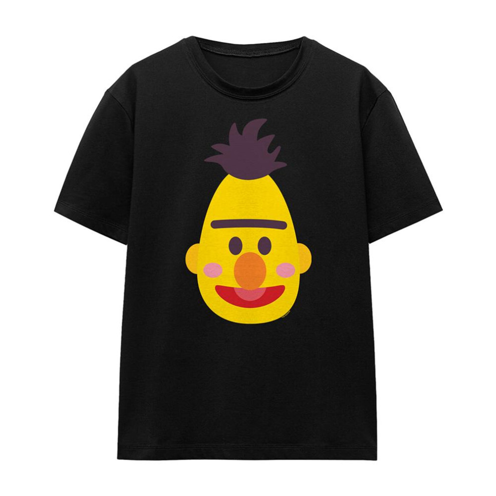 Sesame Street (Xxl, ) Womens/Ladies Bert Kawaii Face T-Shirt Black