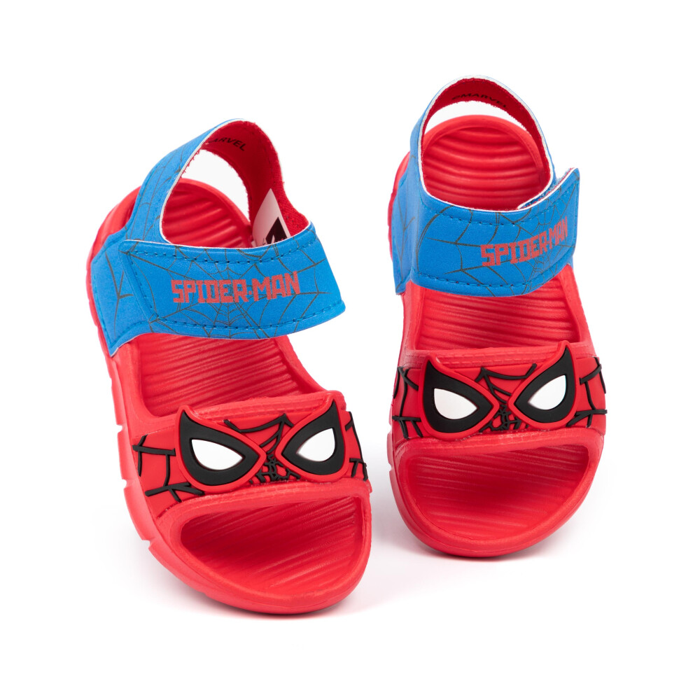 Marvel (8 Uk Child) Spiderman Sandals (Boys ) Red