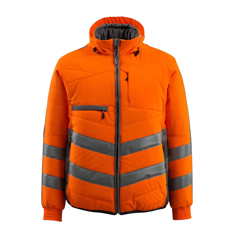 (L, Hi Vis /Dark Anthracite) Mascot Mens Safe Supreme Dartford Hi-Vis Jacket Orange 5063852891085