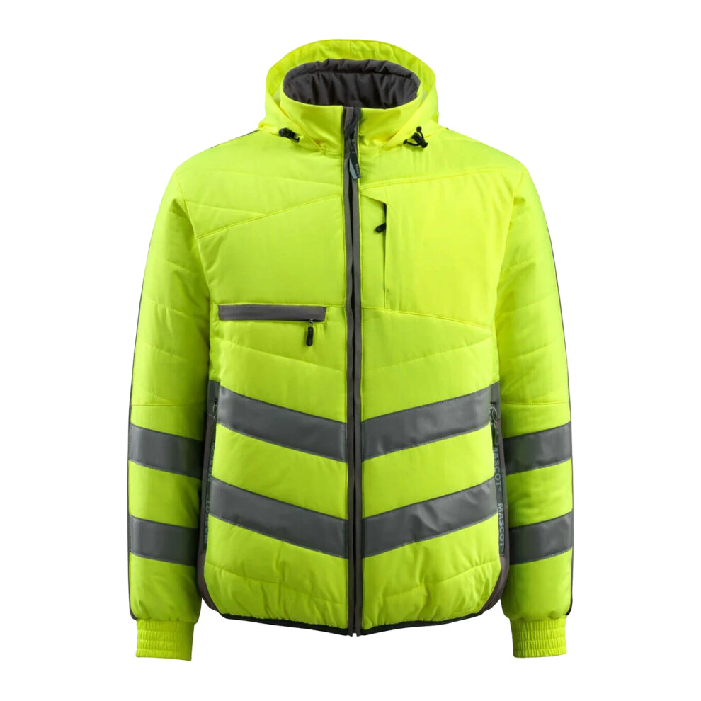 (S, Hi Vis /Dark Anthracite) Mascot Mens Safe Supreme Dartford Hi-Vis Jacket Yellow 5063852890958