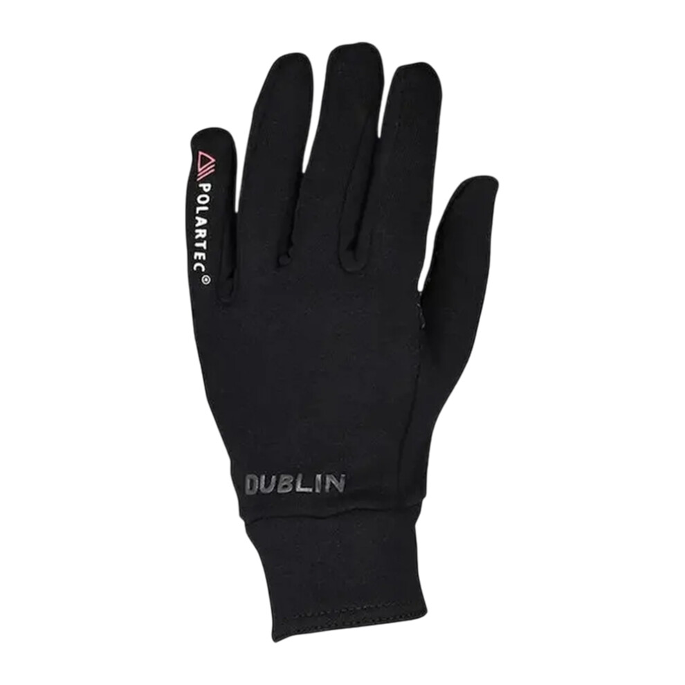 Dublin (9, Black) Unisex Adult Fleece Polartech Riding Gloves
