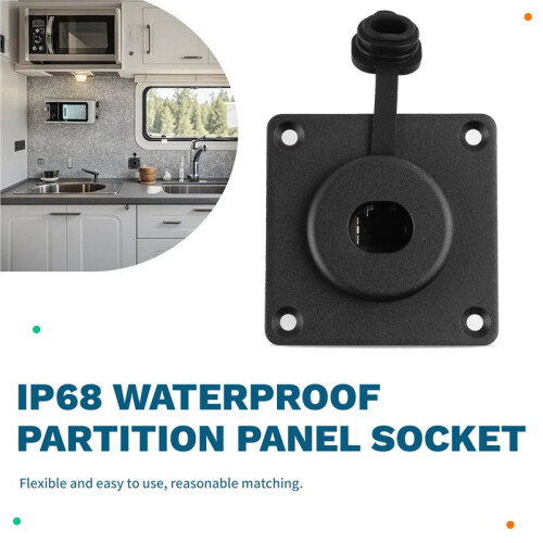 Pass Through Wall Socket for Gen3, RJ45 CAT6 Ethernet IP68 Waterproof Bulkhead Panel Socket
