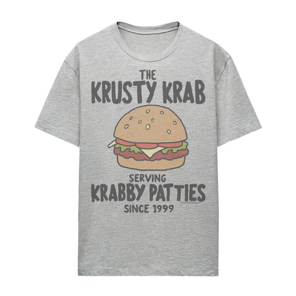 Spongebob Squarepants (Xl, Athletic Heather) Womens/Ladies Krabby Patties Heather T-Shirt Multicoloured