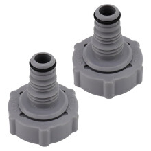 P6H1419 Above Ground Pool 1.25 Inch Hose Drain Connector Adapter Replacement 2-Pack