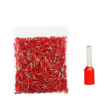 1000 Stück Rohr-Crimp-Anschlüsse für Elektrische Drähte und Kabel, Aderendhülsen, Ringhülsen E1008