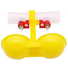10 Pcs 360 Nipple Water Dispenser for Chicken House with 25mm Pipe Diameter ABS Poultry Double Bowl with Water Cup