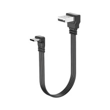 Flat Flexible Straight& & Down & Left & Right Angled 90 Degree USB Male to Type C Male Charging and Data Cable T2