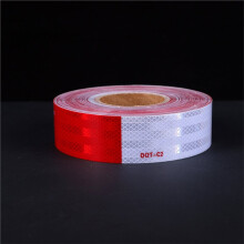 Nastro Riflettente DOT-C2 5 cm X 2000 cm, Rosso e Bianco, Adesivo, di Segnalazione e Sicurezza per Veicoli.