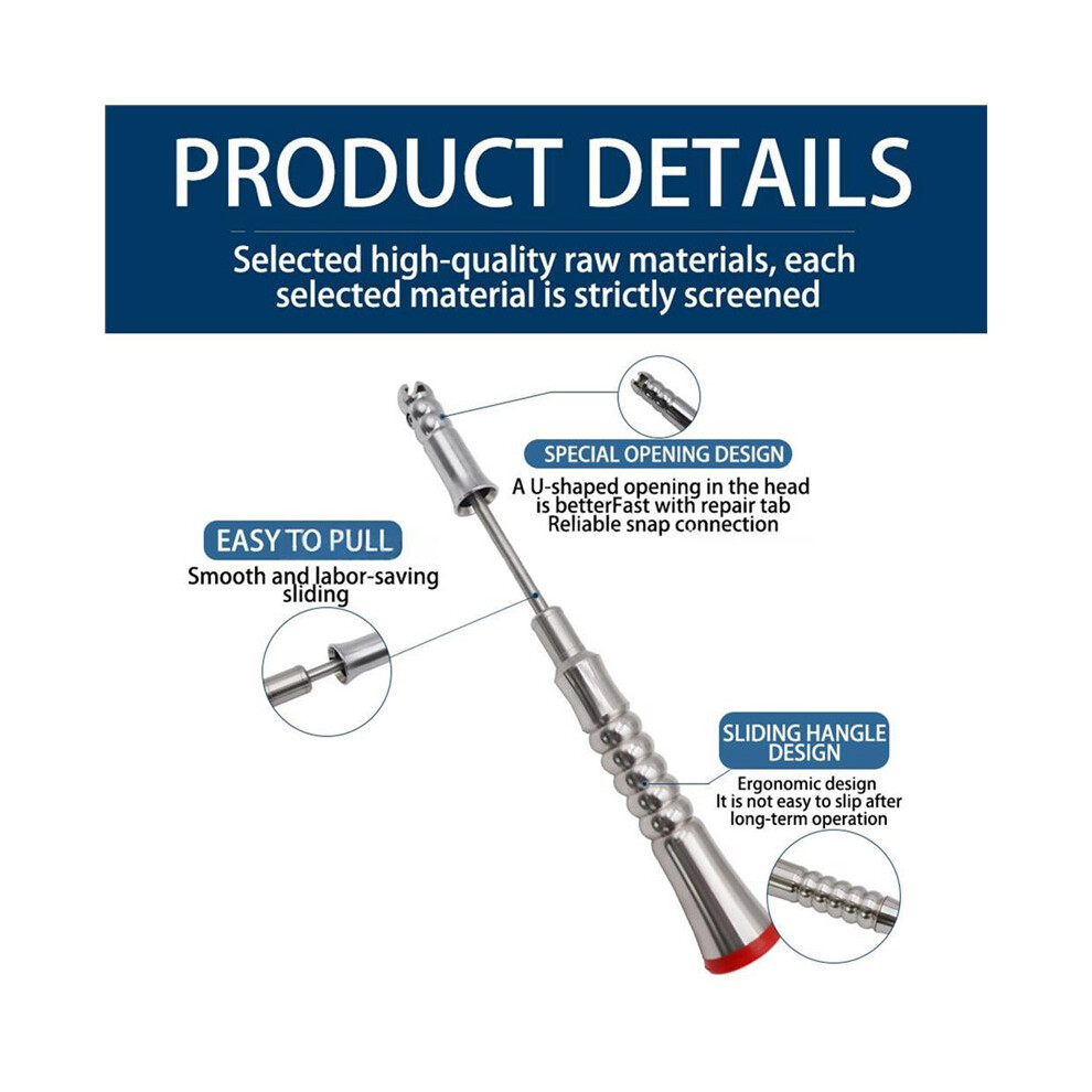 31-44Cm Telescopic Small Pull Hammer For Car Dent Repair With Built-In Spring Anti-Skating Hail Pull Hammer Tool Sets 4714003559392