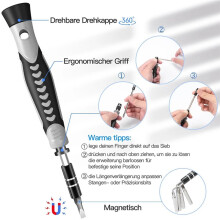 Set di Cacciaviti 130 In 1, Kit di Utensili Manuali Portatili con Punte Magnetiche, Piccolo, per Riparazione di Cellulari, PC e Orologi, Colore Blu.